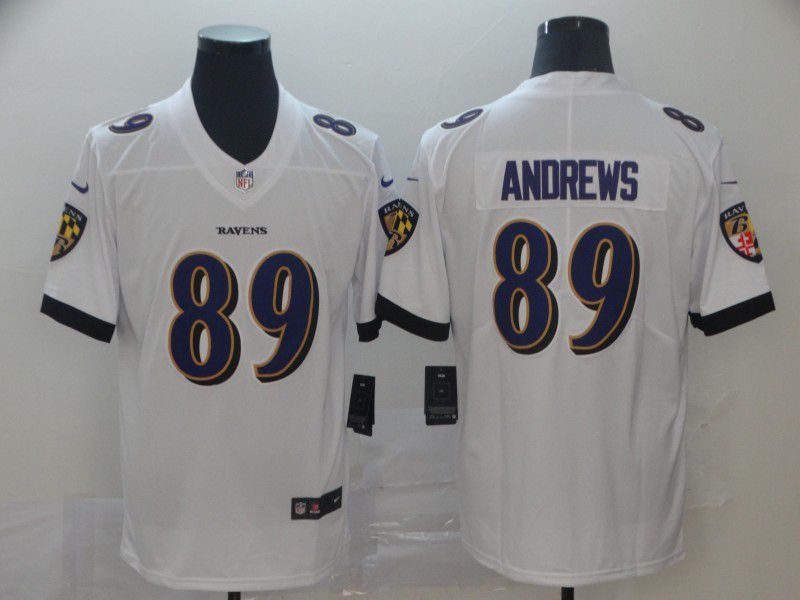 Men Baltimore Ravens 89 Andrews White Nike Vapor Untouchable Limited Player NFL Jerseys